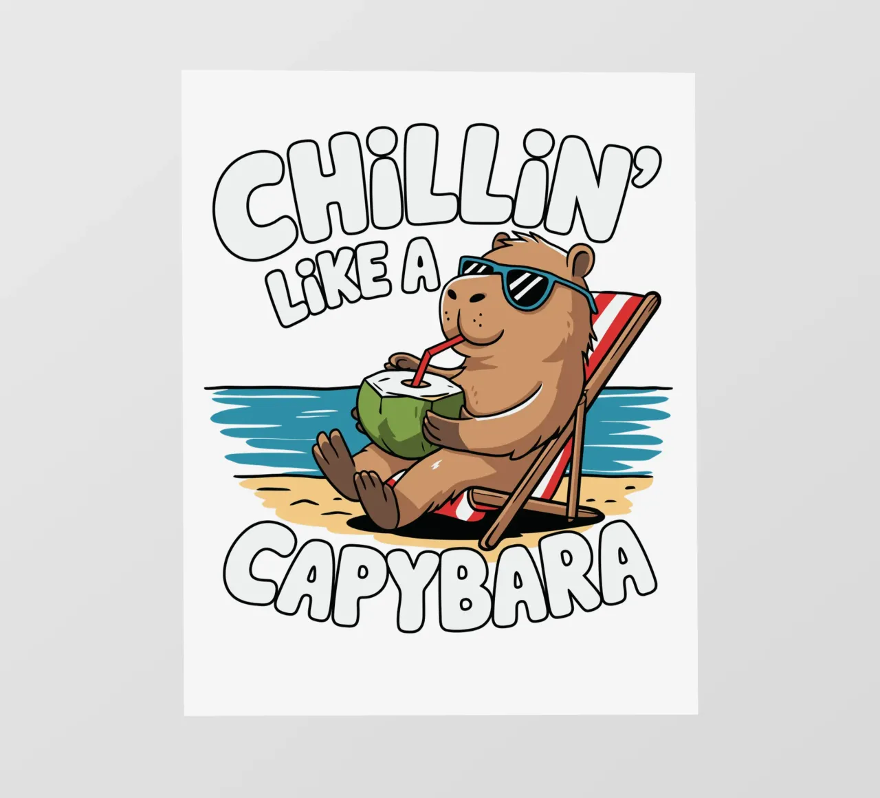 Chillin' like a capybara telo in pvc da edsonramosart