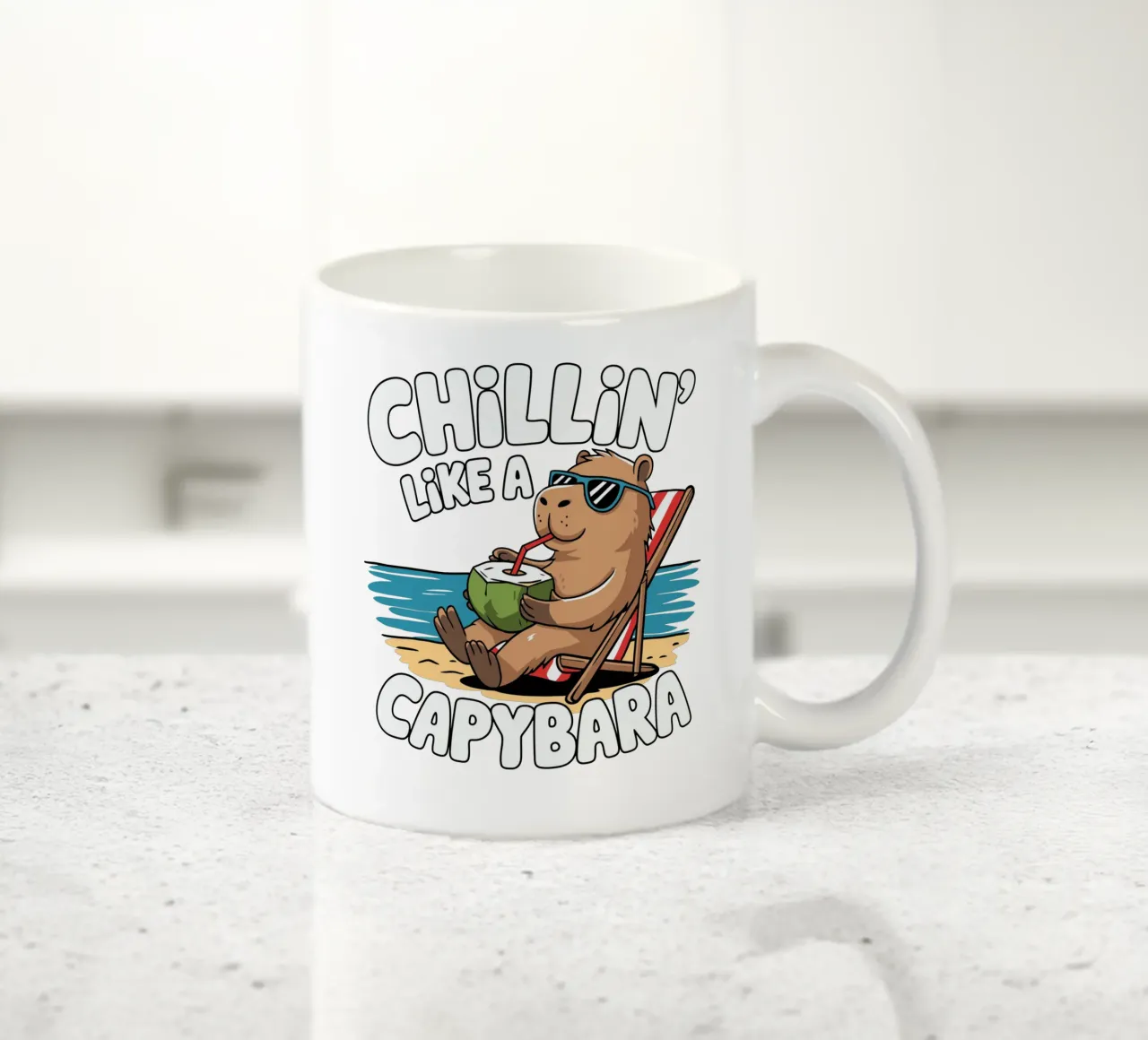 Chillin' like a capybara tazza in ceramica da edsonramosart