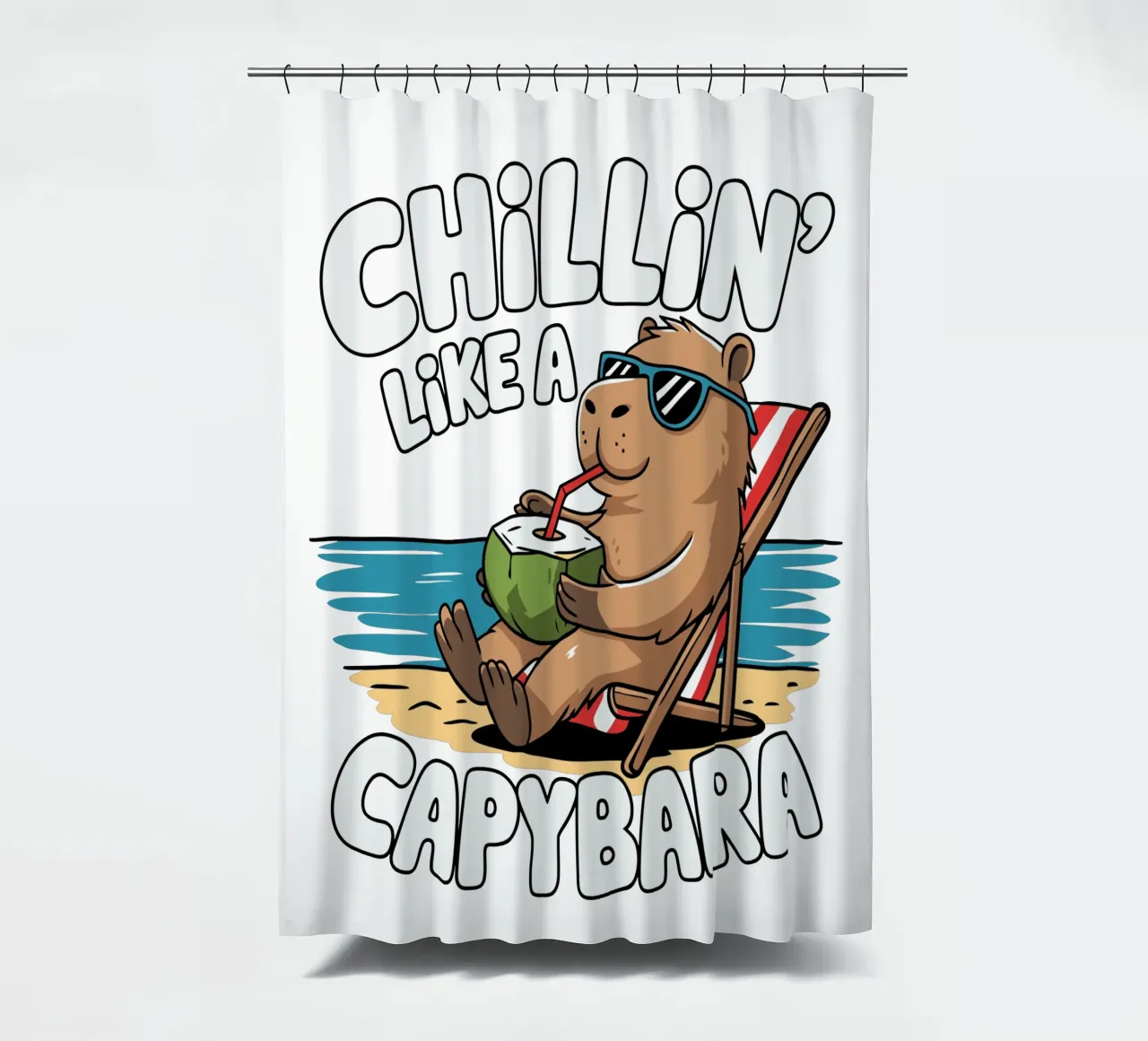 Chillin' like a capybara tenda da doccia da edsonramosart