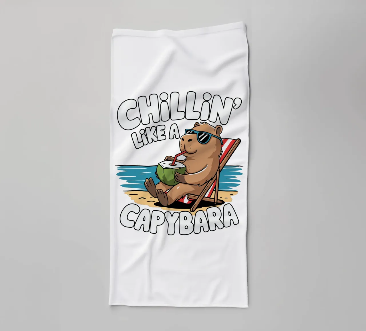 Chillin' like a capybara asciugamano da bagno da edsonramosart