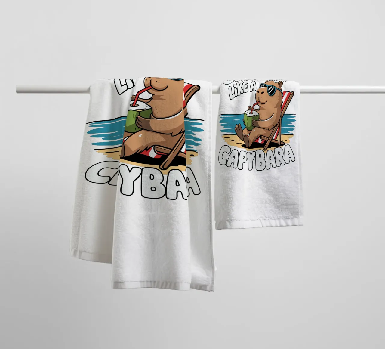 Chillin' like a capybara asciugamano da bagno da edsonramosart