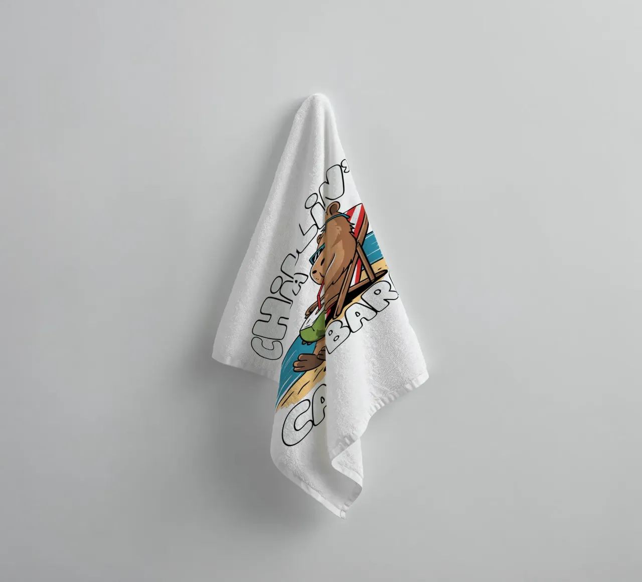 Chillin' like a capybara asciugamano da bagno da edsonramosart