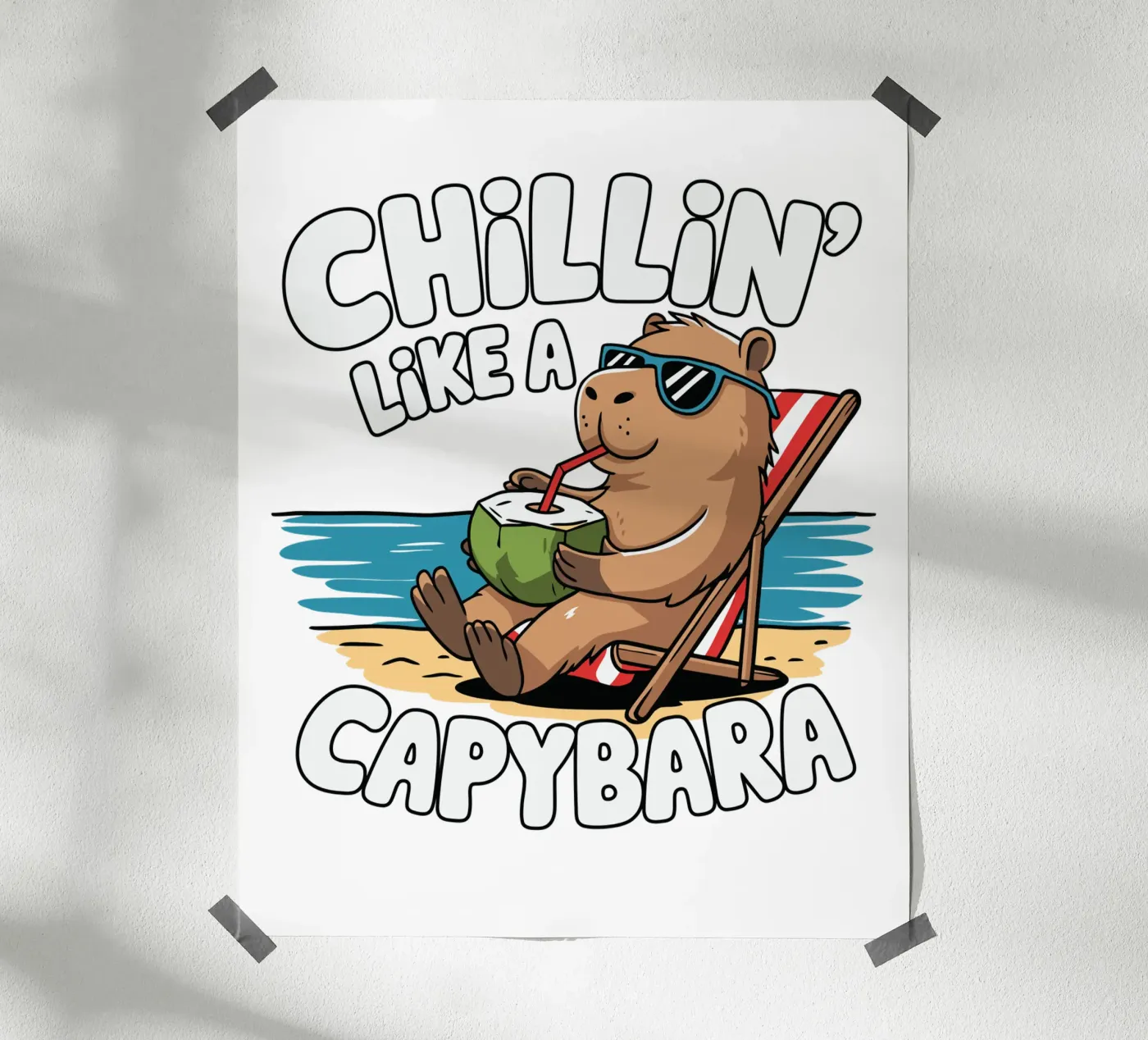 Chillin' like a capybara poster da edsonramosart