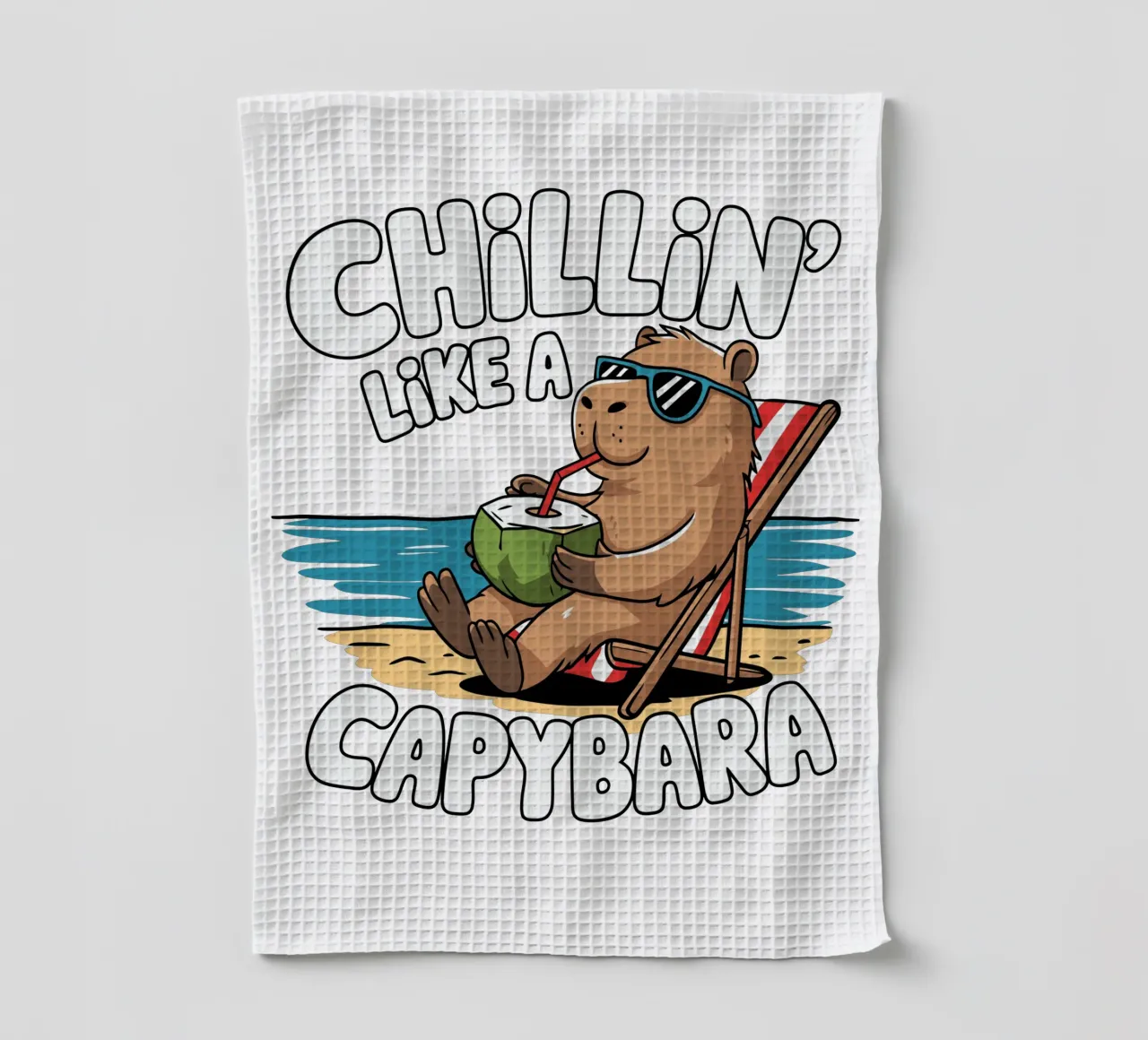 Chillin' like a capybara canovaccio da cucina da edsonramosart