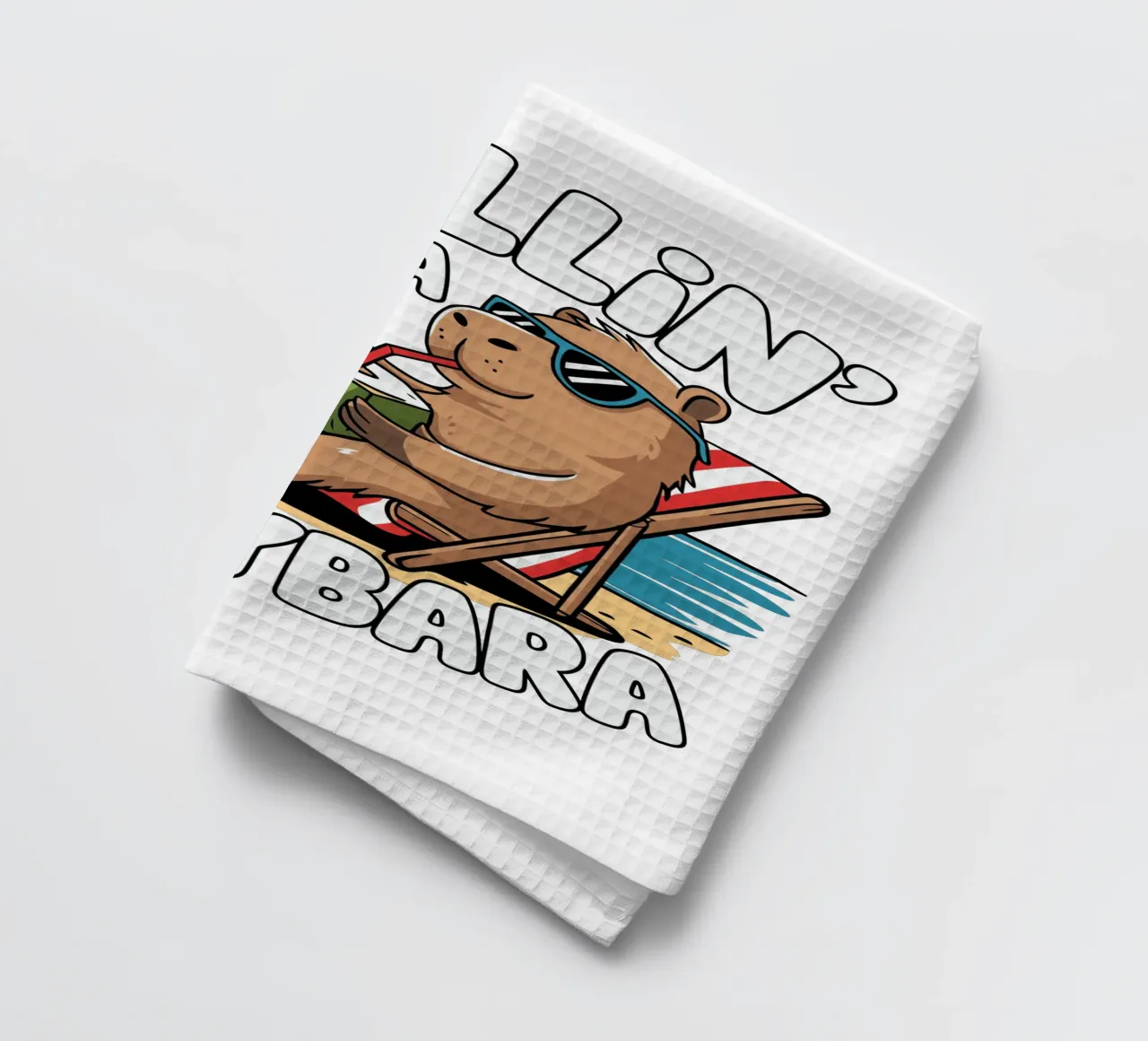 Chillin' like a capybara canovaccio da cucina da edsonramosart