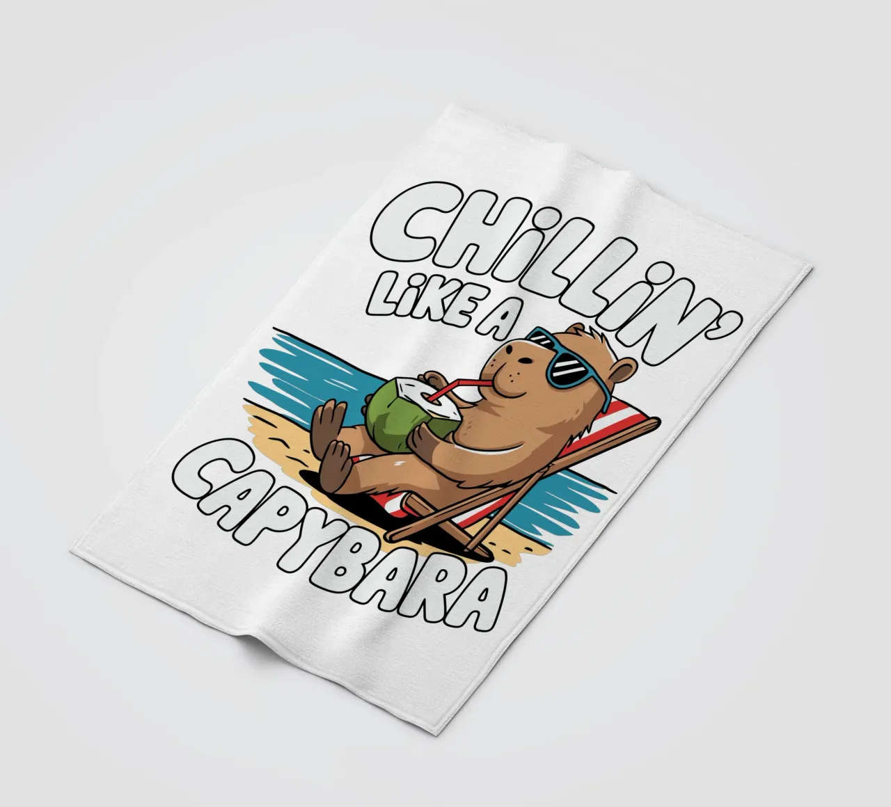 Chillin' like a capybara coperta in pile da edsonramosart