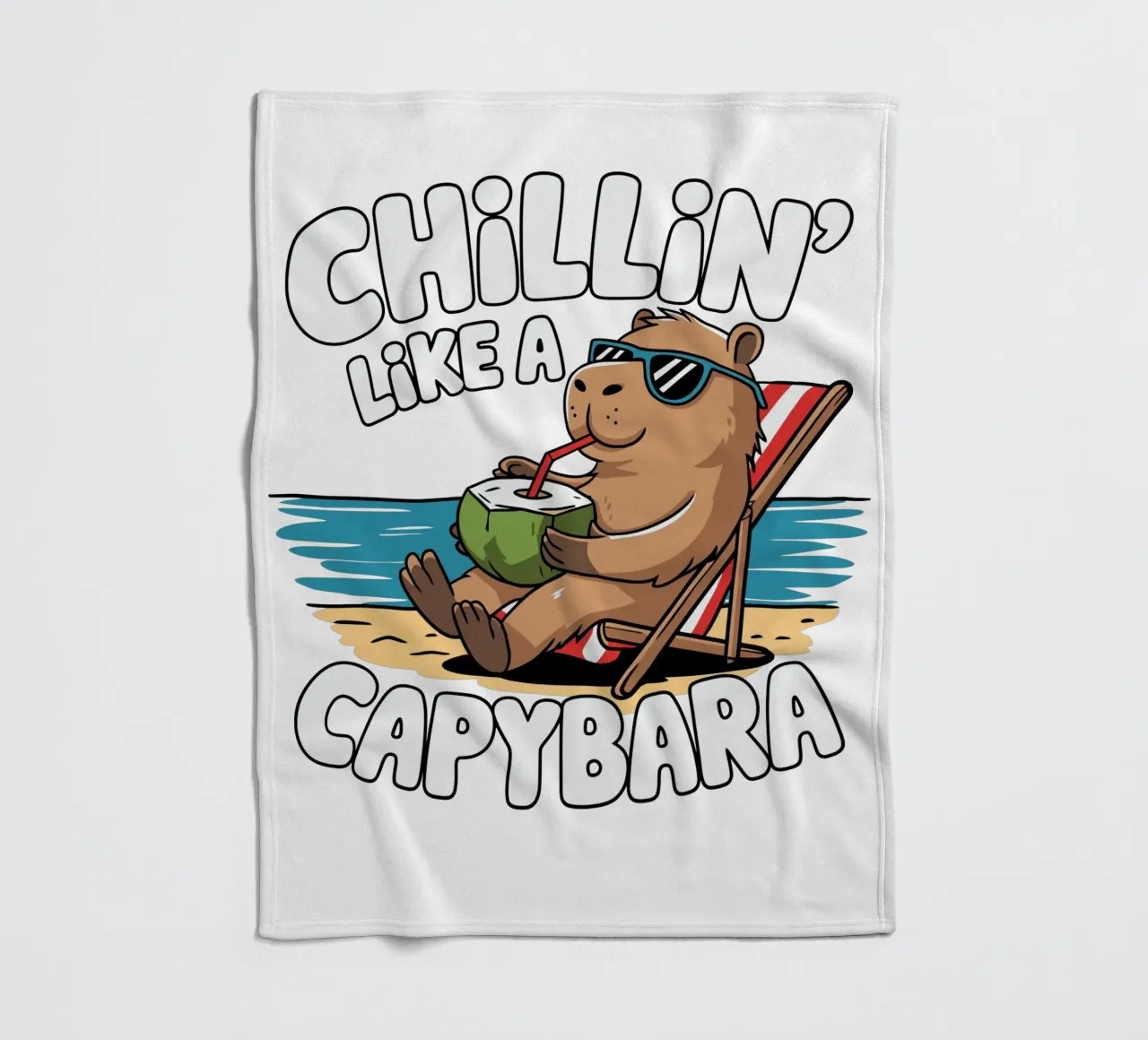 Chillin' like a capybara coperta in pile da edsonramosart