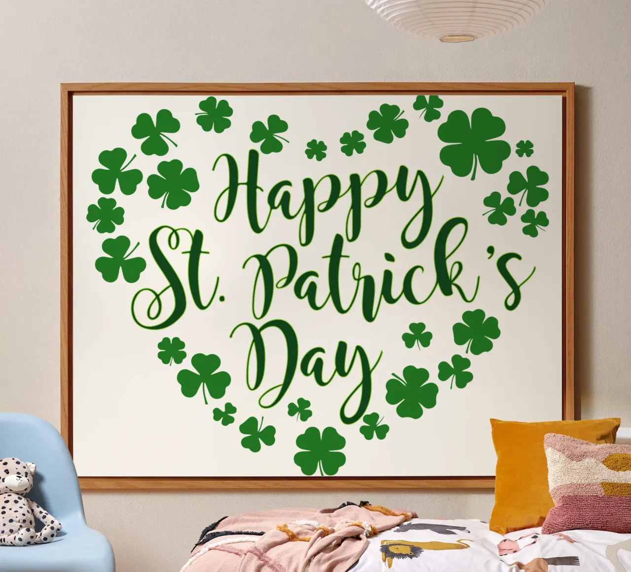 happy st patrick day grappig kunstontwerp aluminium-dibond van onefeelshop
