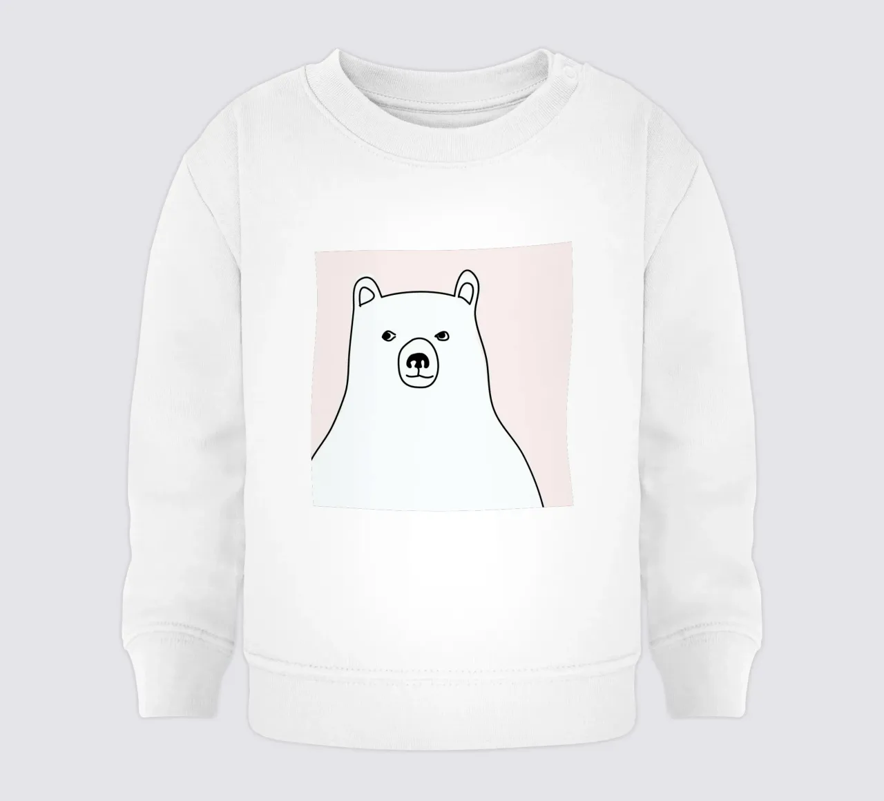 Bear in a Pink Square felpa neonato da Christina Heitmann