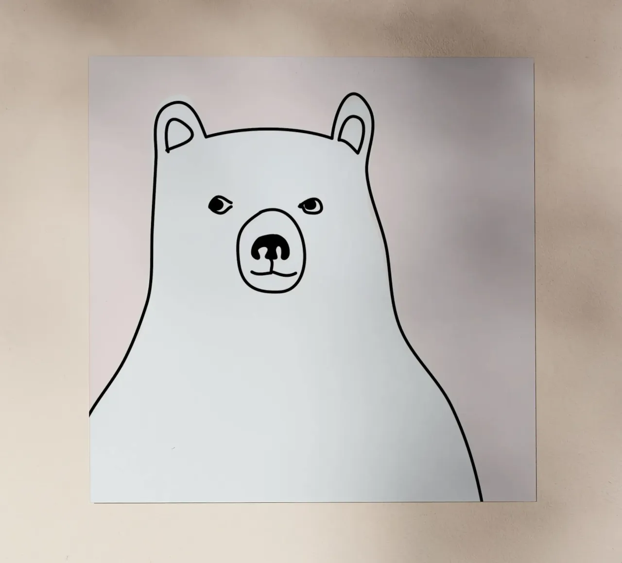 Bear in a Pink Square pellicola backlit da Christina Heitmann