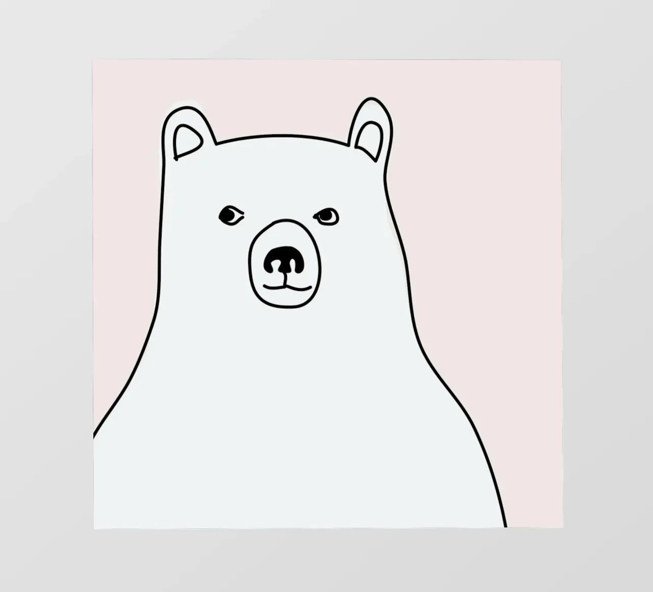 Bear in a Pink Square pellicola backlit da Christina Heitmann