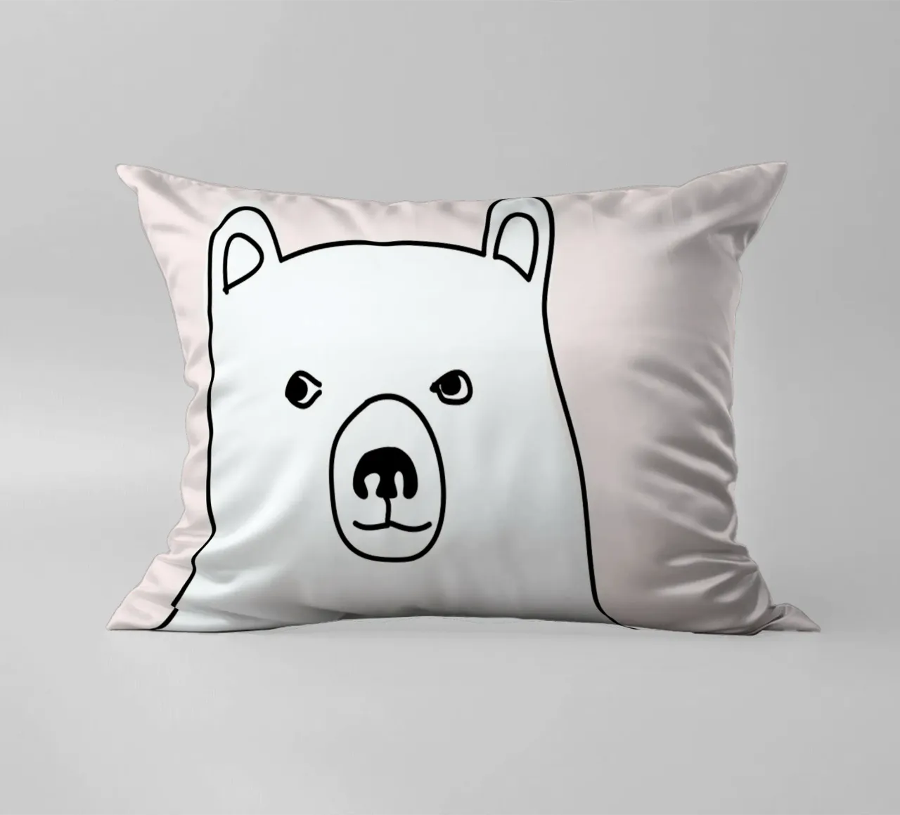 Bear in a Pink Square cuscino da Christina Heitmann