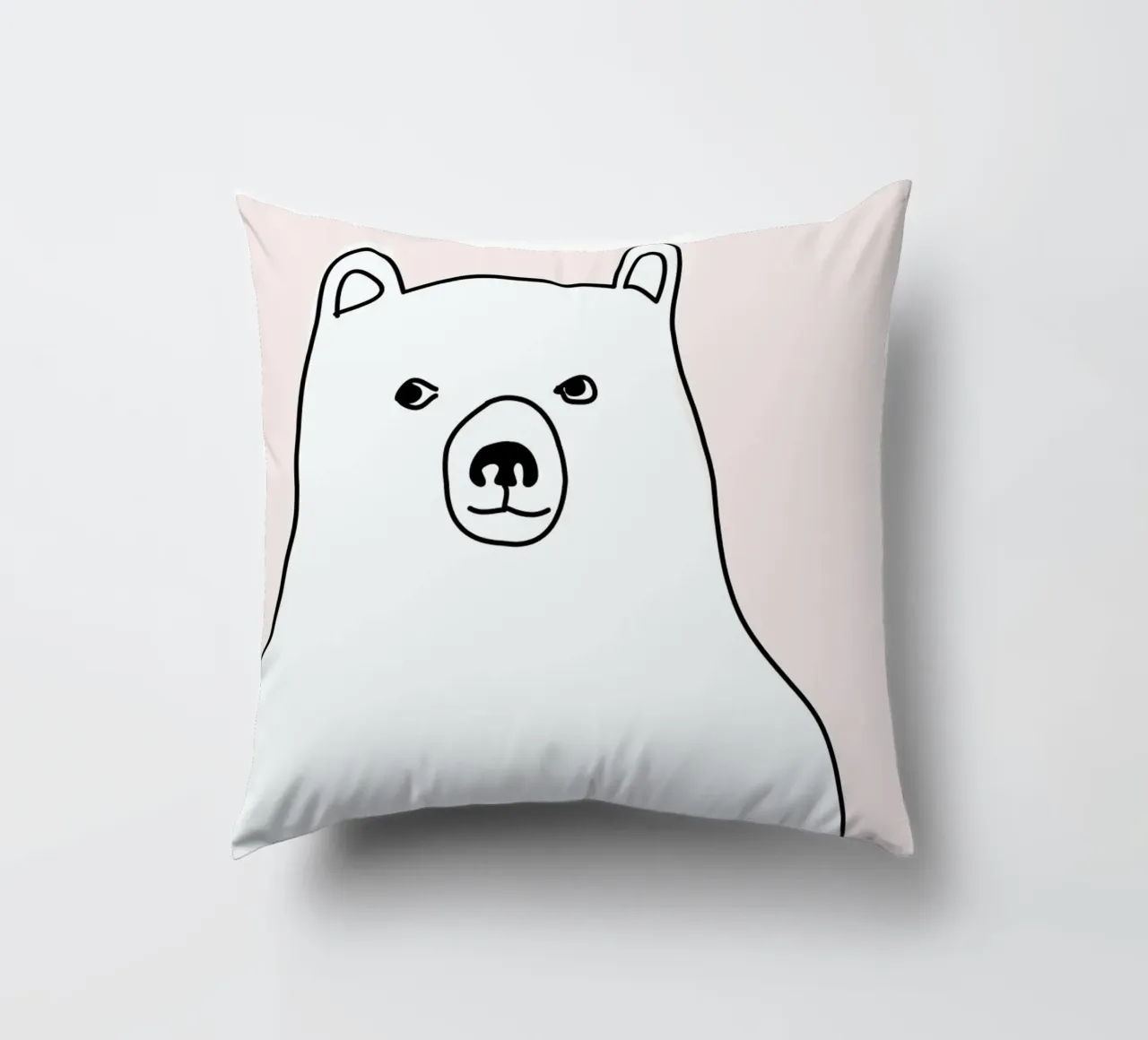 Bear in a Pink Square cuscino da Christina Heitmann