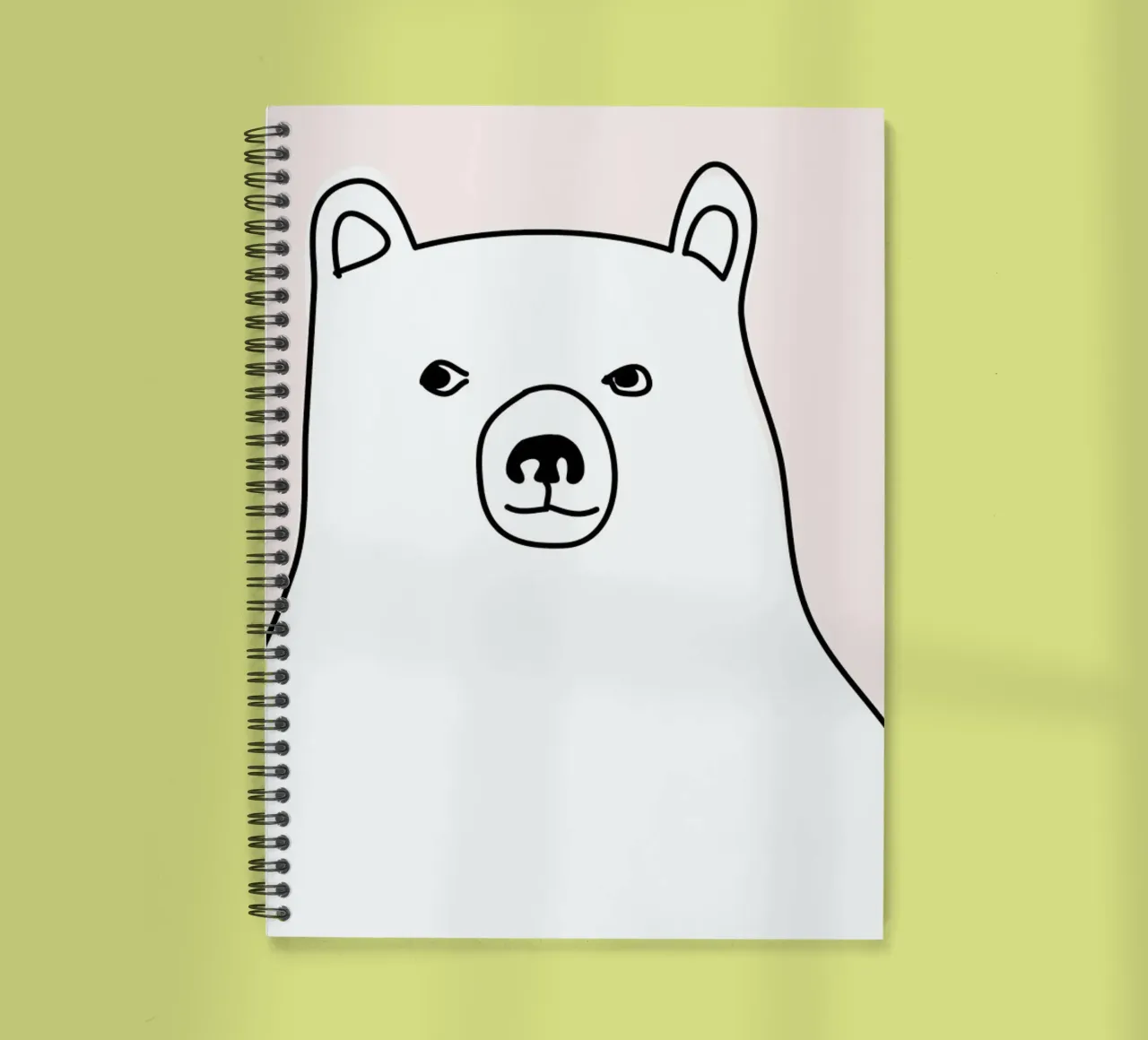 Bear in a Pink Square carnet à spirale de Christina Heitmann