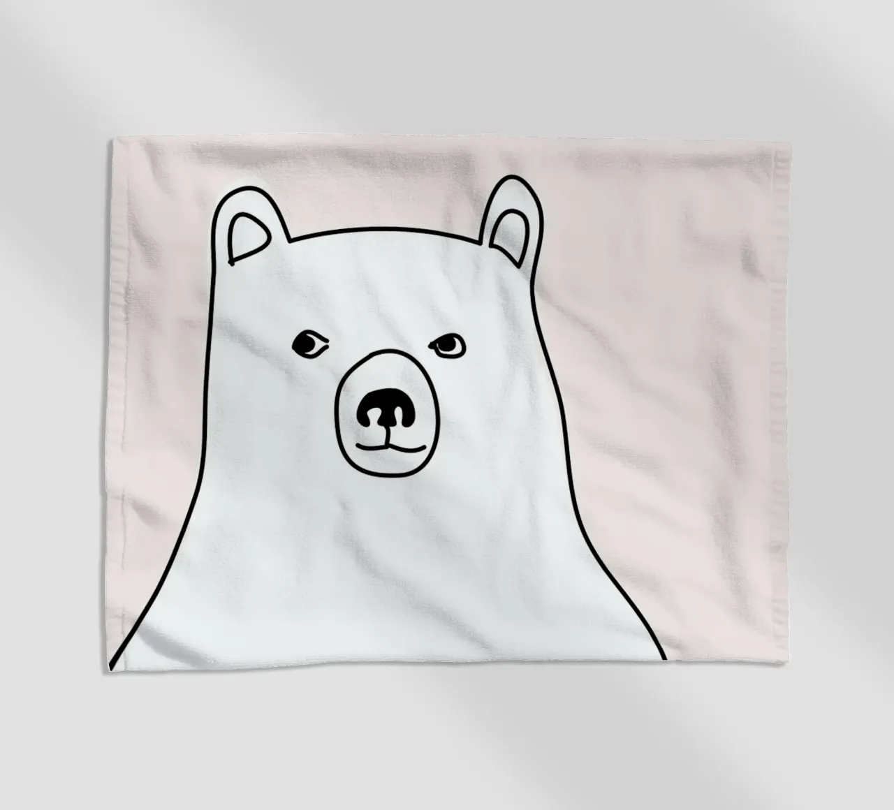 Bear in a Pink Square telo mare da Christina Heitmann