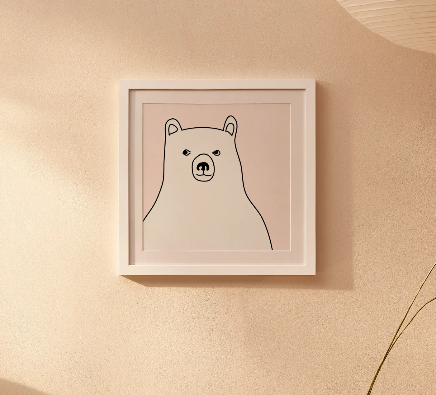 Bear in a Pink Square poster da Christina Heitmann
