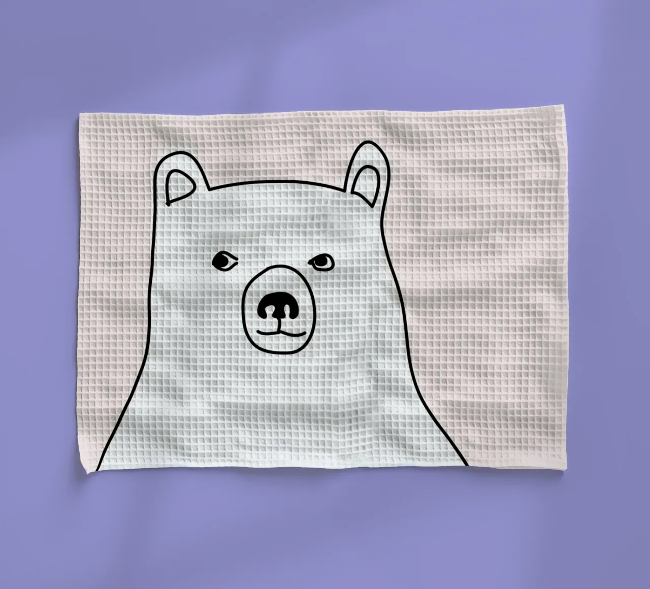Bear in a Pink Square canovaccio da cucina da Christina Heitmann