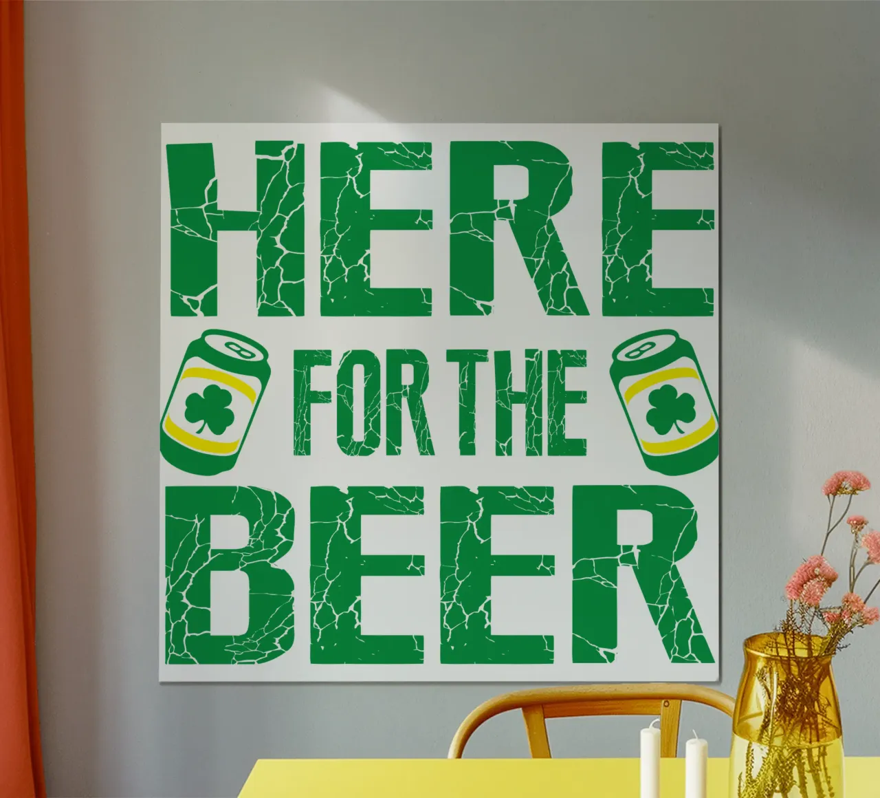 San Patrizio, qui per la birra, divertente design artistico poster da onefeelshop