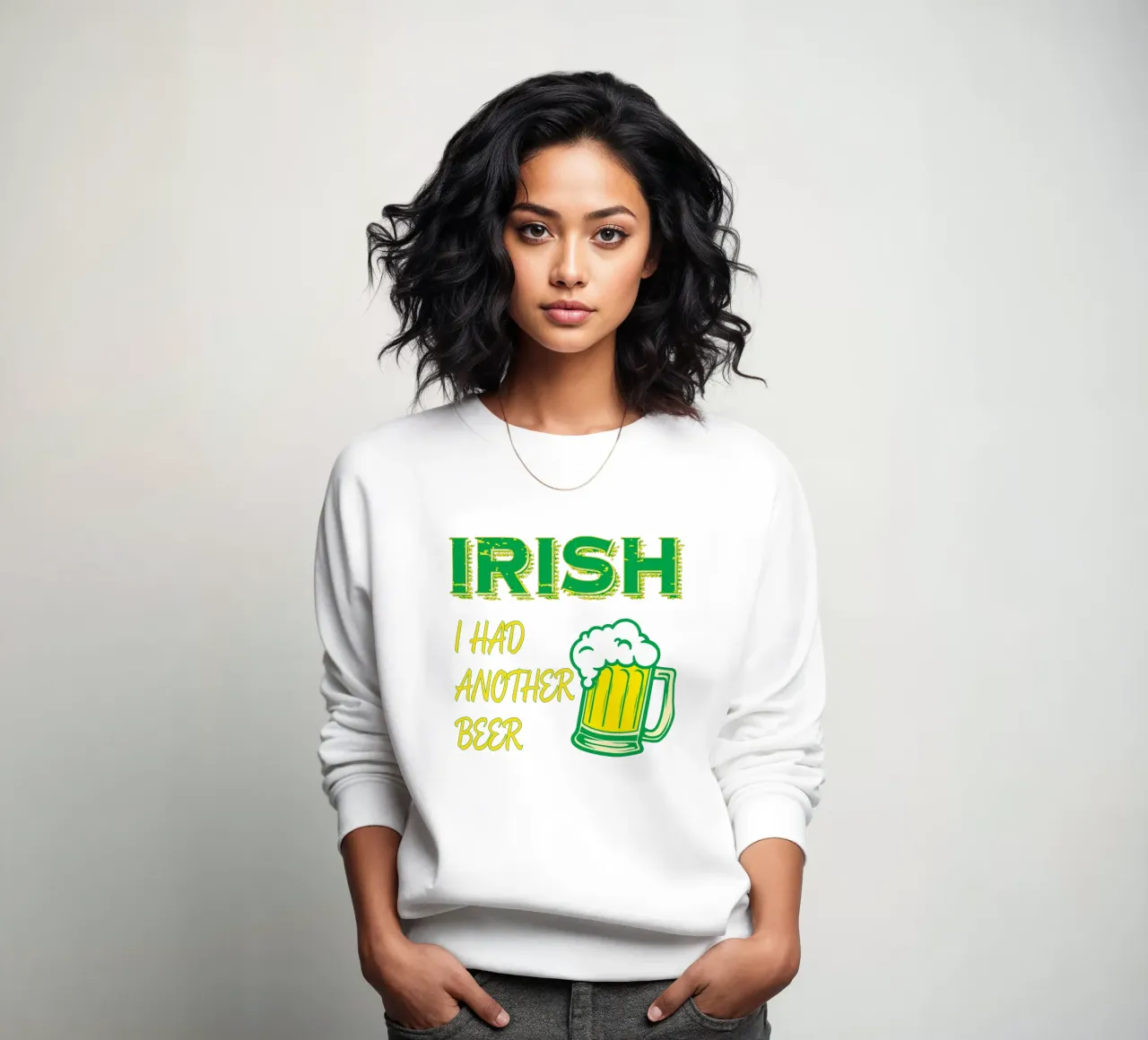 irish st patrick day funny art design felpa da onefeelshop