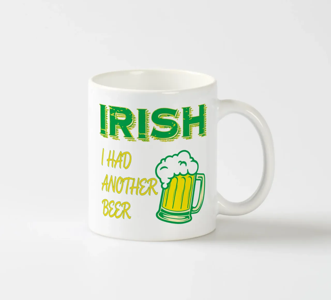 irish st patrick day funny art design tazza in ceramica da onefeelshop