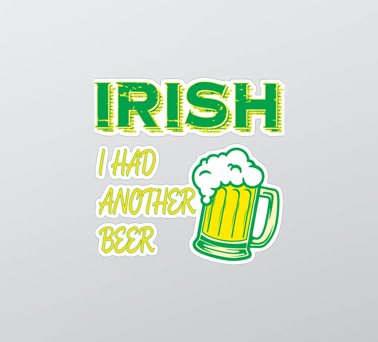 irish st patrick day grappig art design sticker van onefeelshop