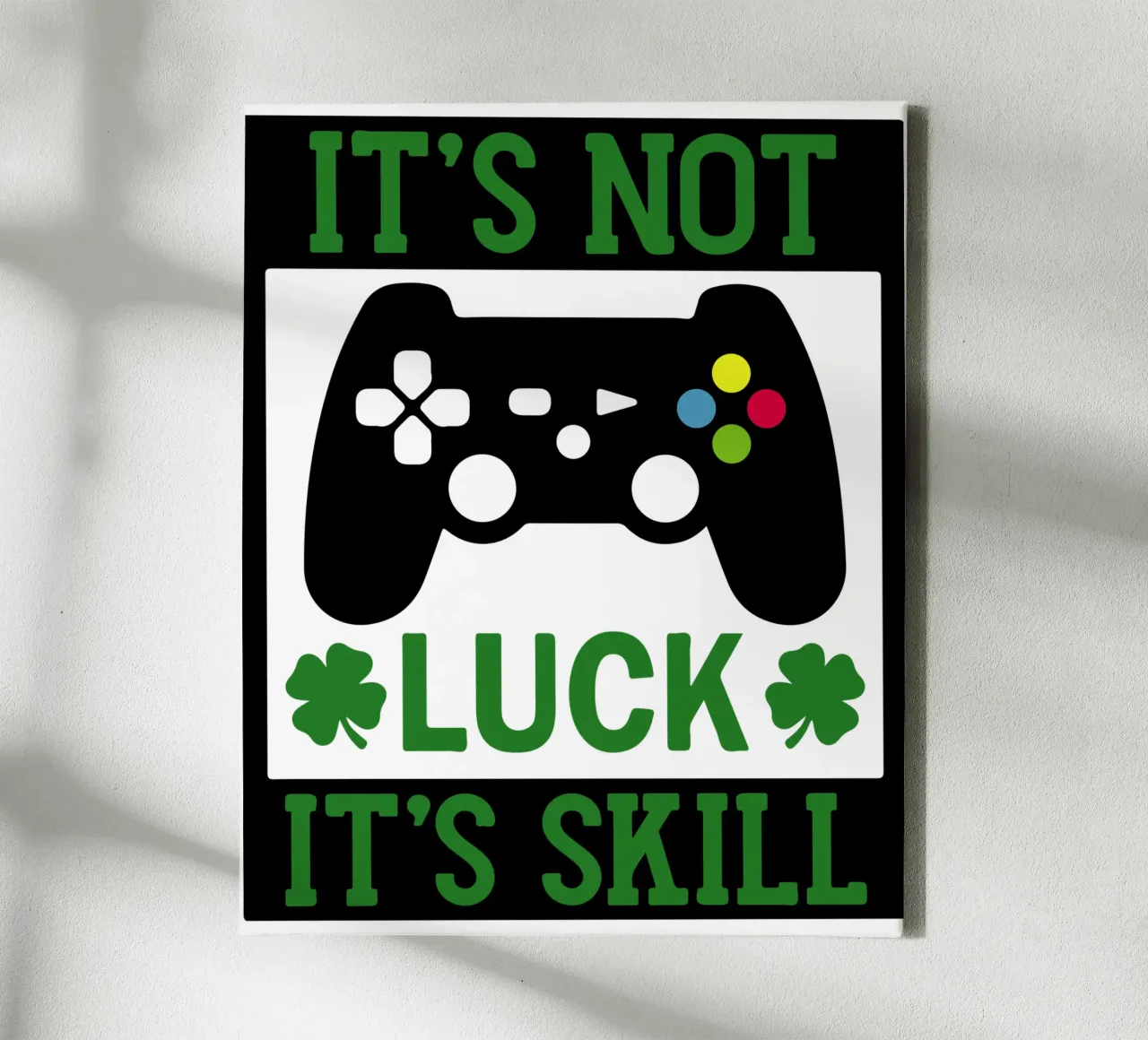 st patrick gammers grappig cadeau kunst ontwerp canvas met Baklijst van onefeelshop