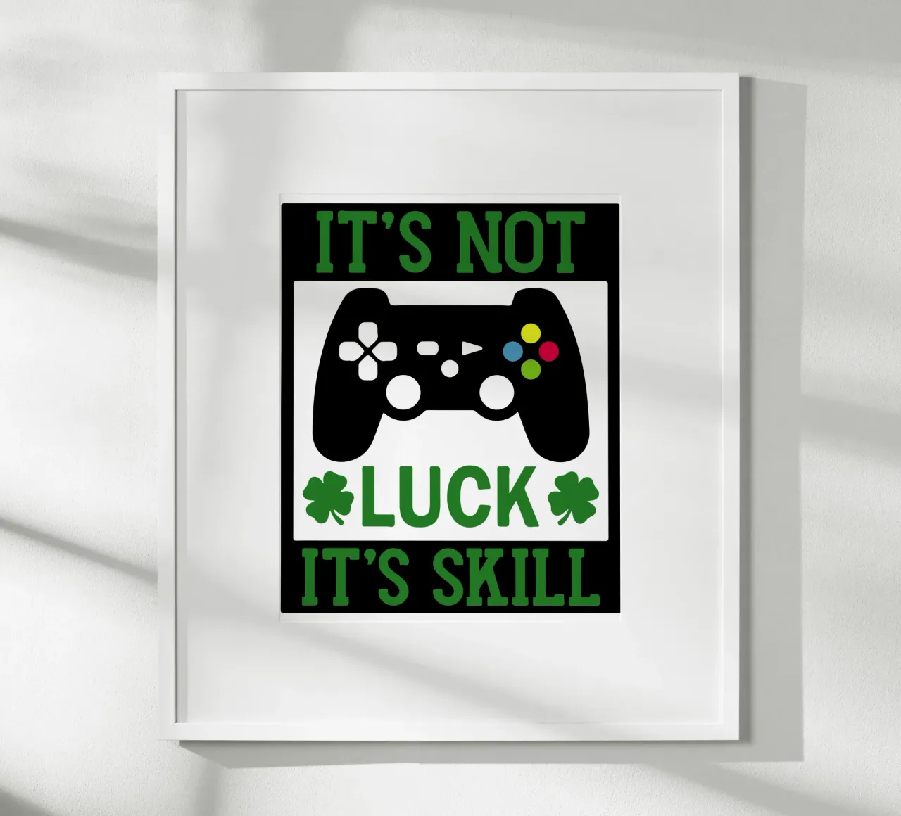 st patrick gammers grappig cadeau kunst ontwerp poster van onefeelshop
