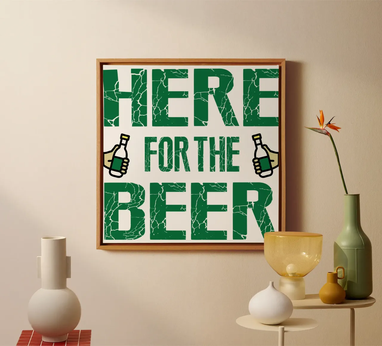 San Patrizio qui per il design della birra tela con Cornice a cassetta da onefeelshop