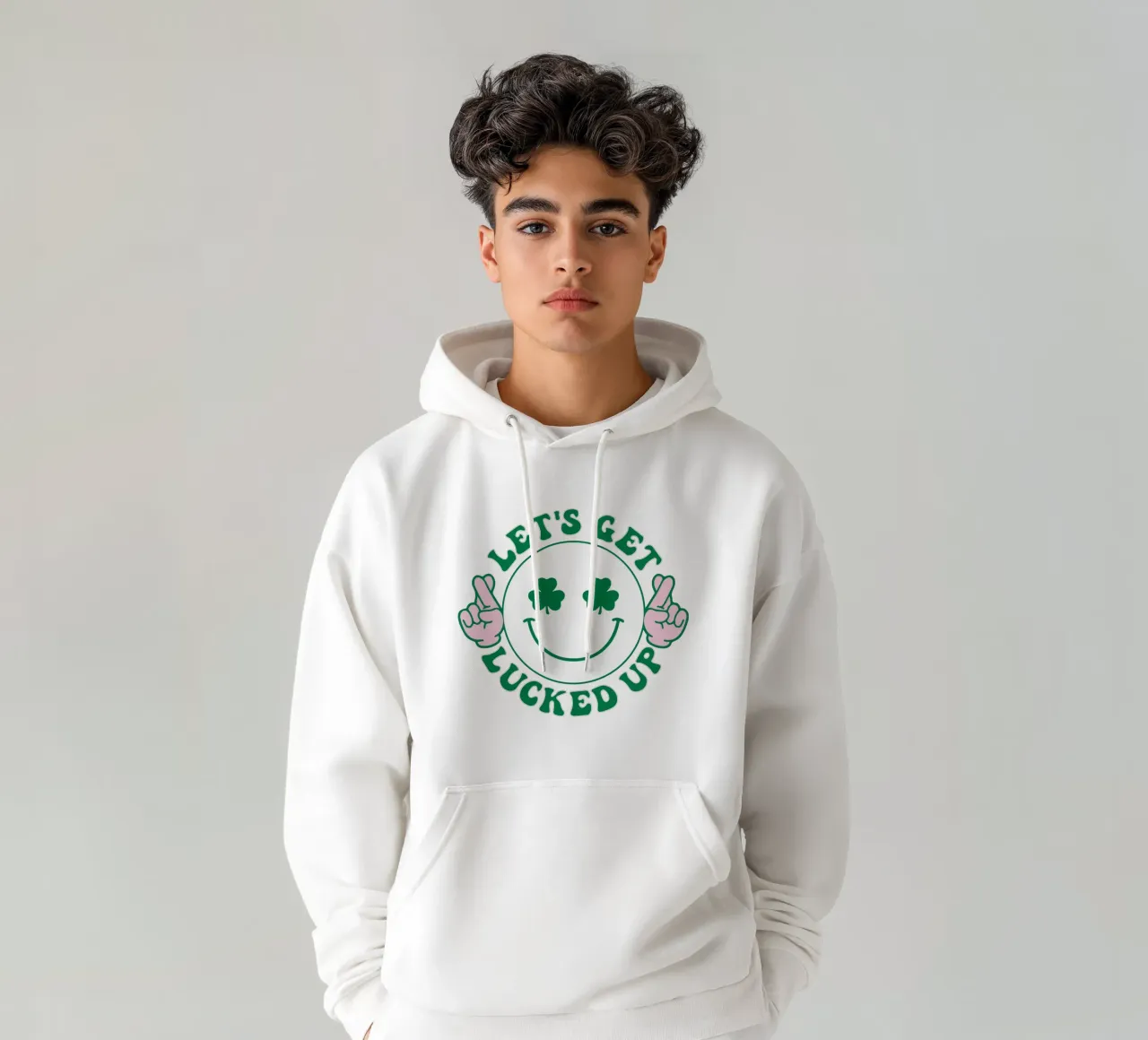 San Patrizio, un po' di fortuna, divertente design d'arte felpa con cappuccio da onefeelshop