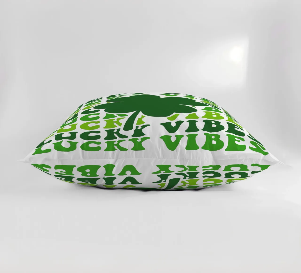 st patrick lucky vibes funny art design decorative cushion by onefeelshop