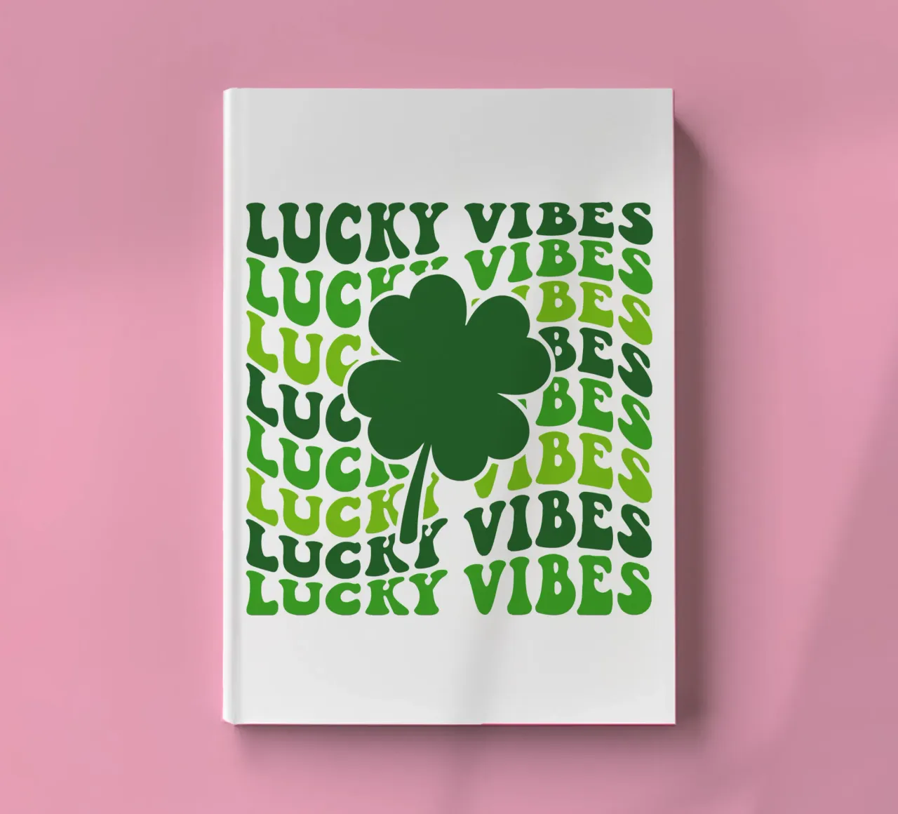st patrick lucky vibes funny art design notebook by onefeelshop