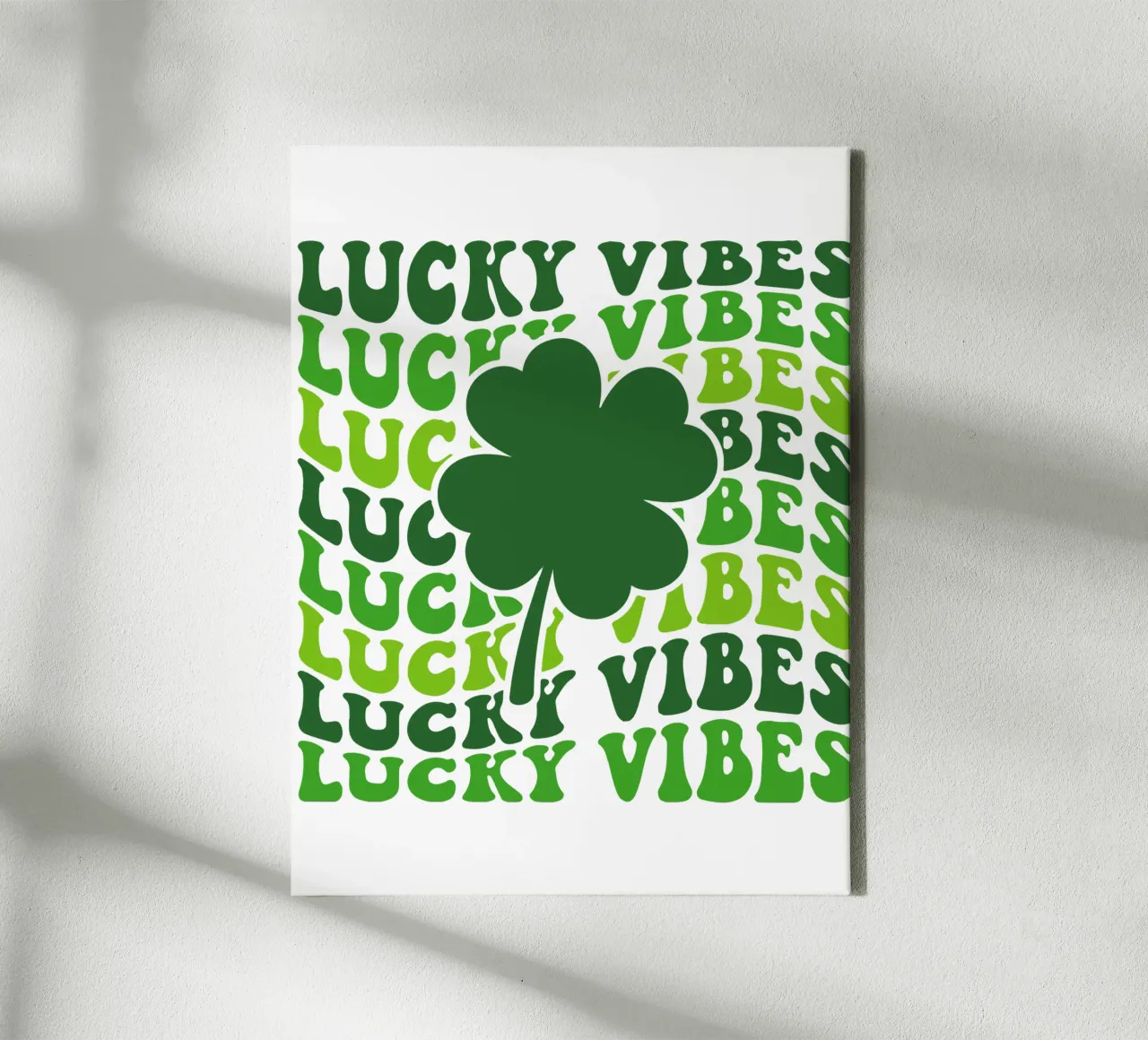 st patrick lucky vibes grappig art design canvas met Baklijst van onefeelshop