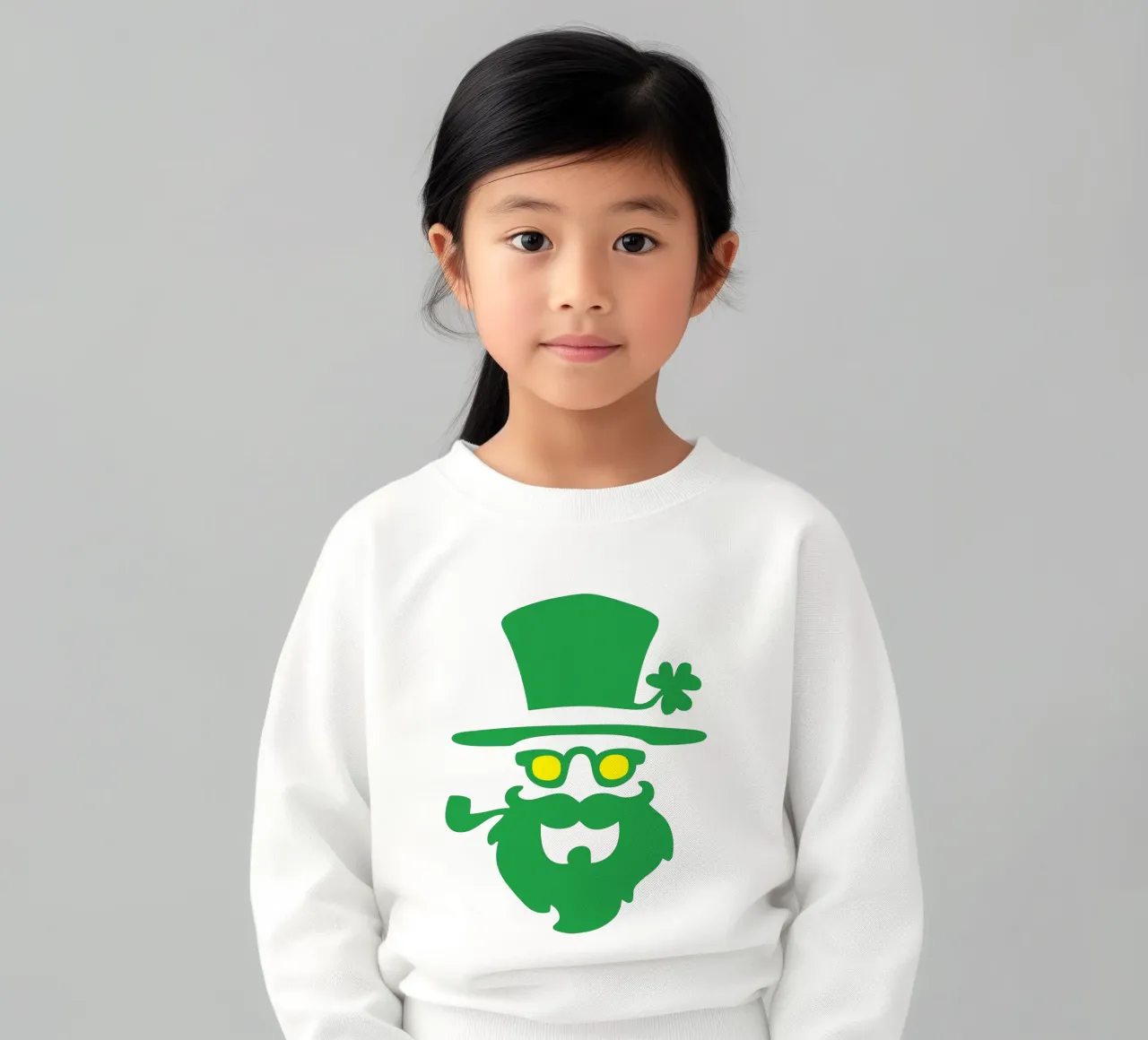 baffi di san patrizio design iconico felpa bambino da onefeelshop