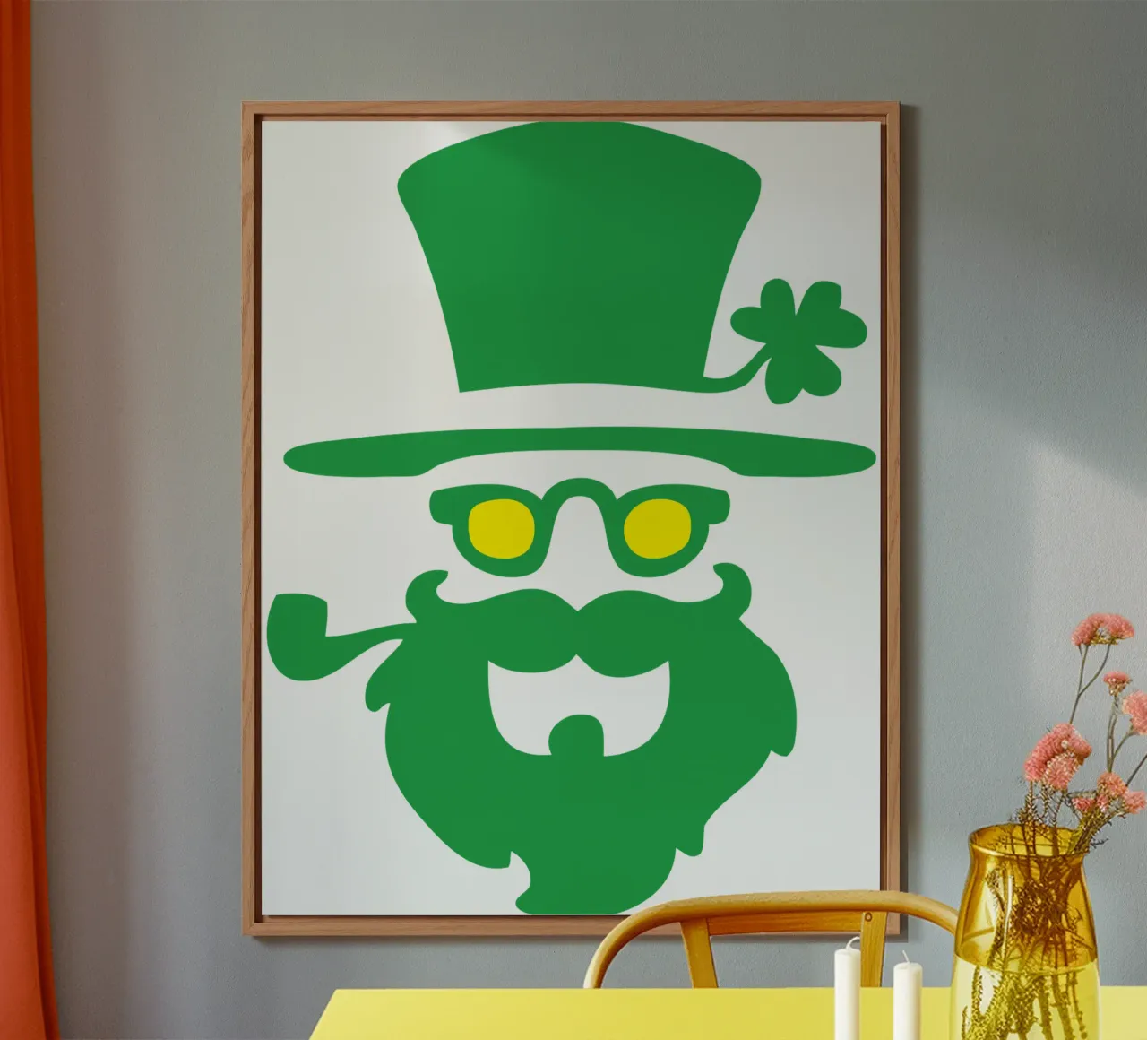 baffi di san patrizio design iconico alluminio dibond da onefeelshop