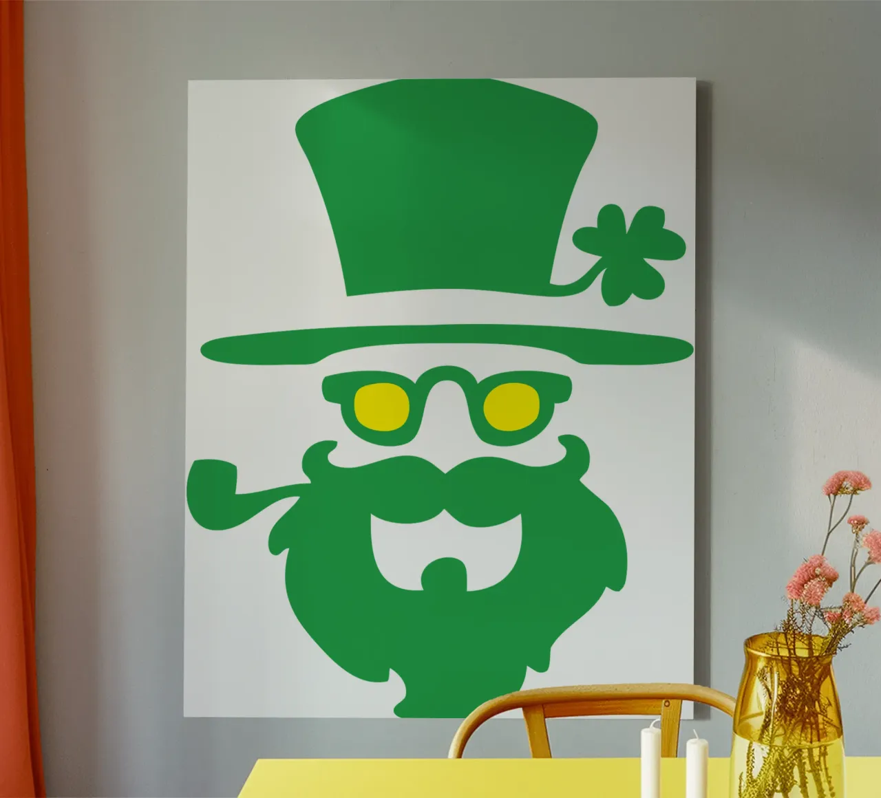 snor st patrick iconisch ontwerp canvas van onefeelshop