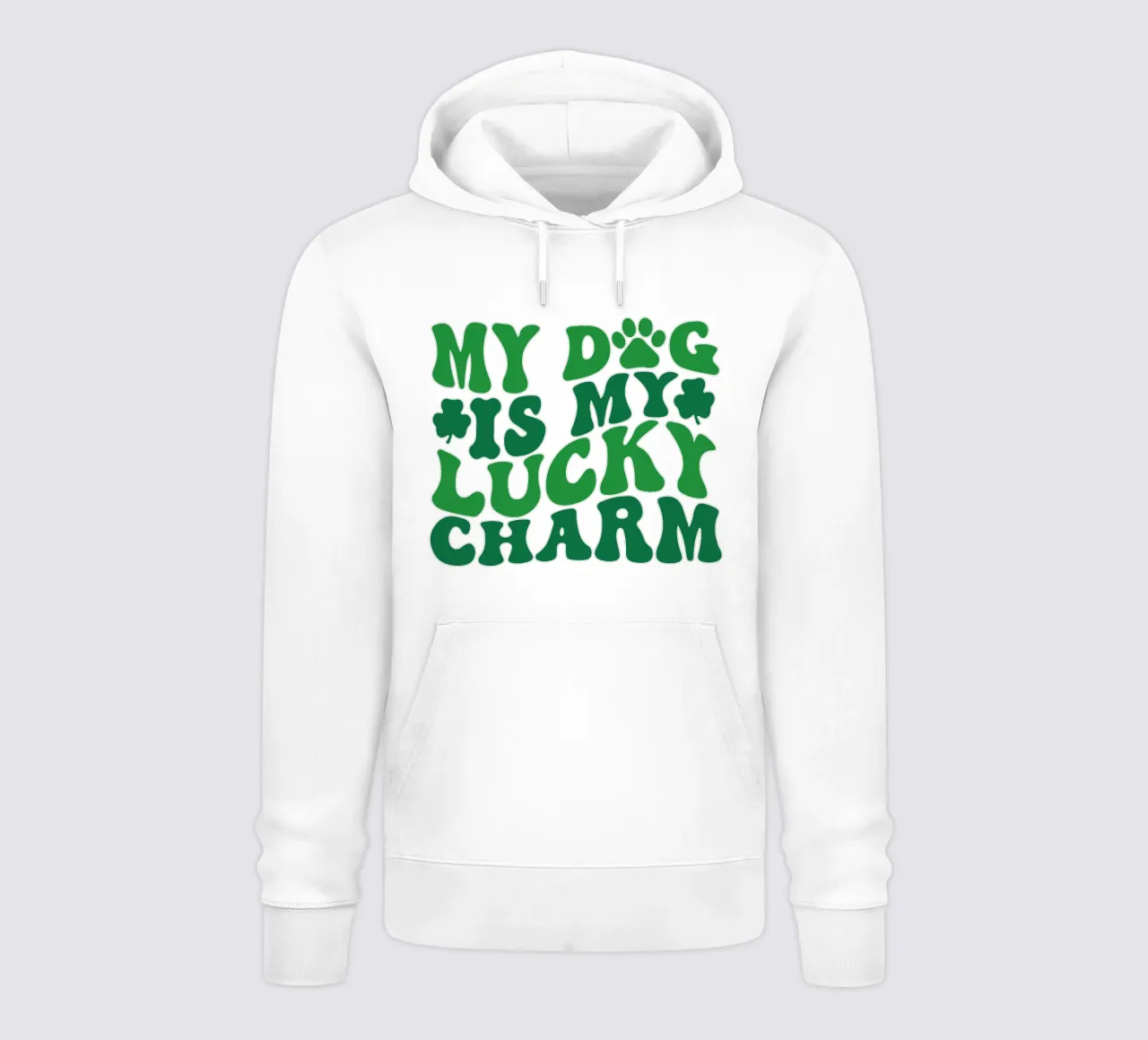 il mio cane il mio portafortuna st patrick art design felpa con cappuccio da onefeelshop