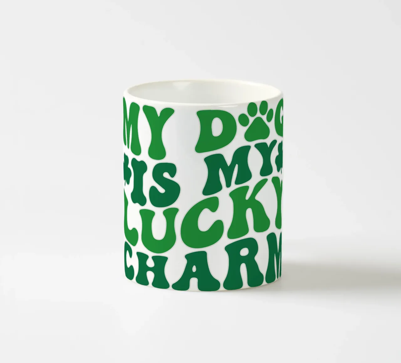 il mio cane il mio portafortuna st patrick art design tazza in ceramica da onefeelshop