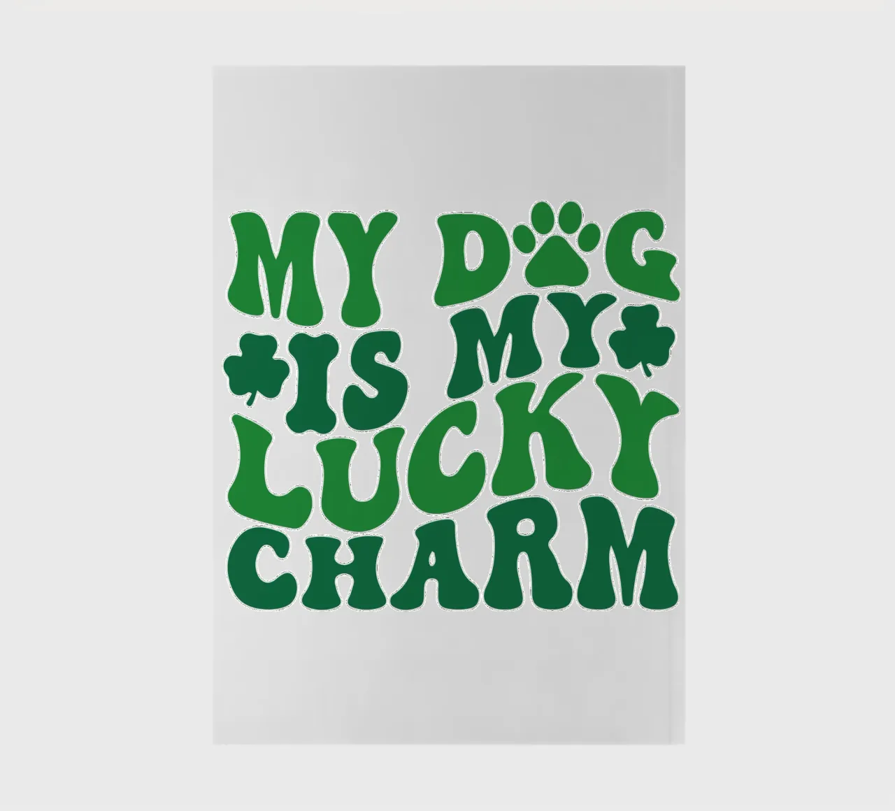 my dog my lucky charm st patrick art design notebook by onefeelshop