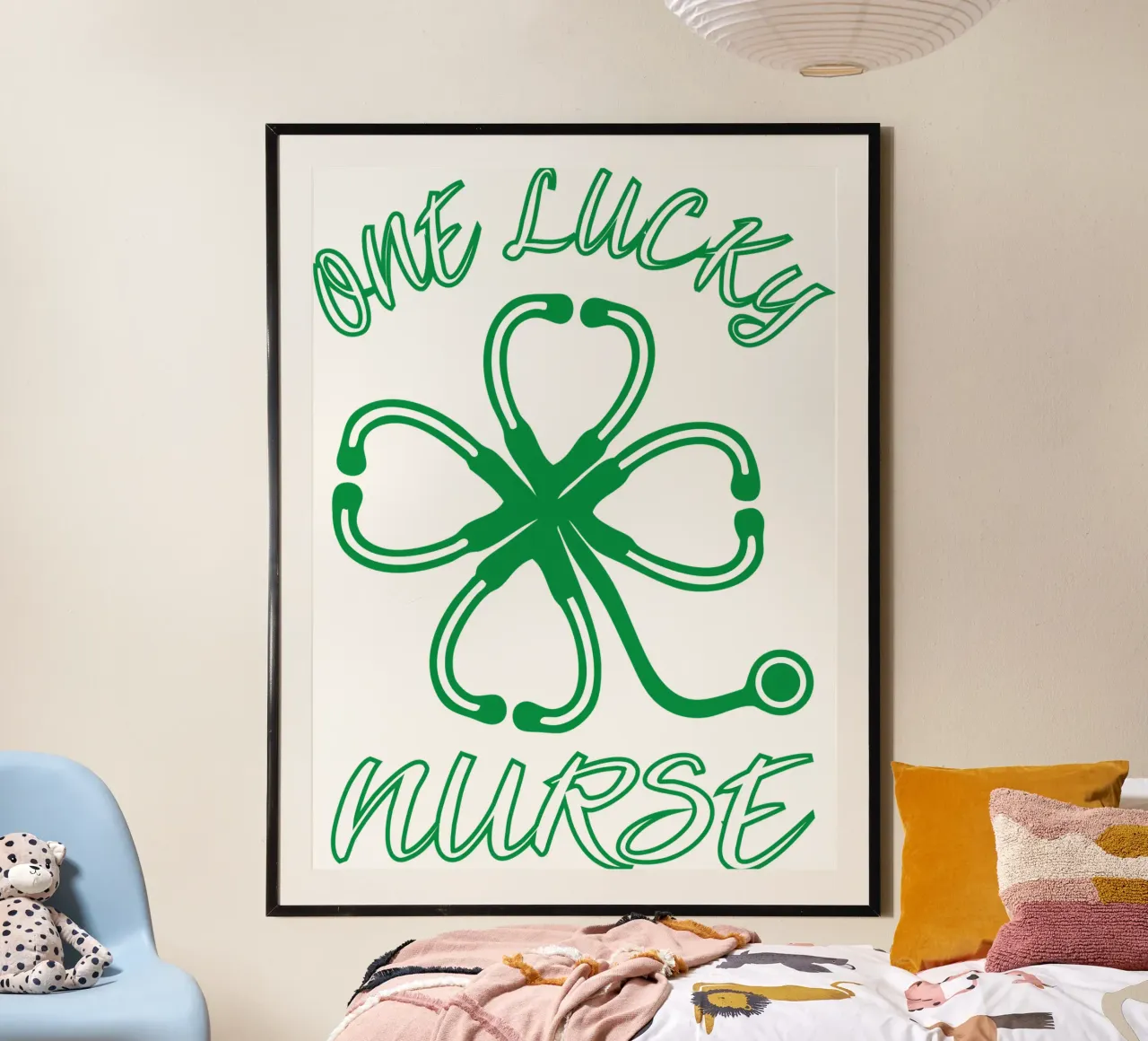 Verpleegster St Patrick kunstontwerp hahnemühle van onefeelshop