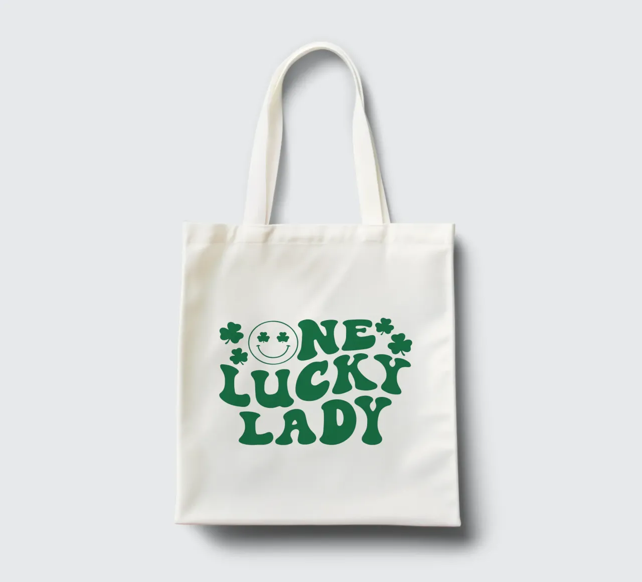one lucky lady st patrick art design tote bag by onefeelshop