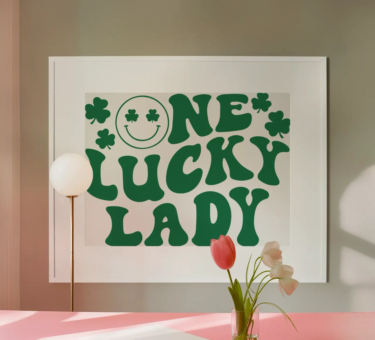una donna fortunata strick art design poster da onefeelshop