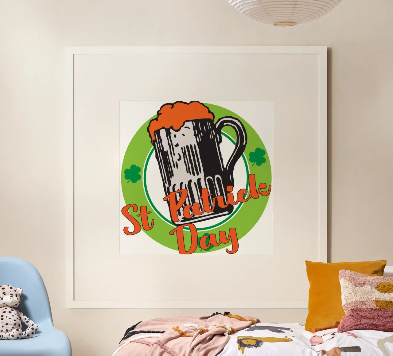 St patrick Day poster with aluminum frame by onefeelshop