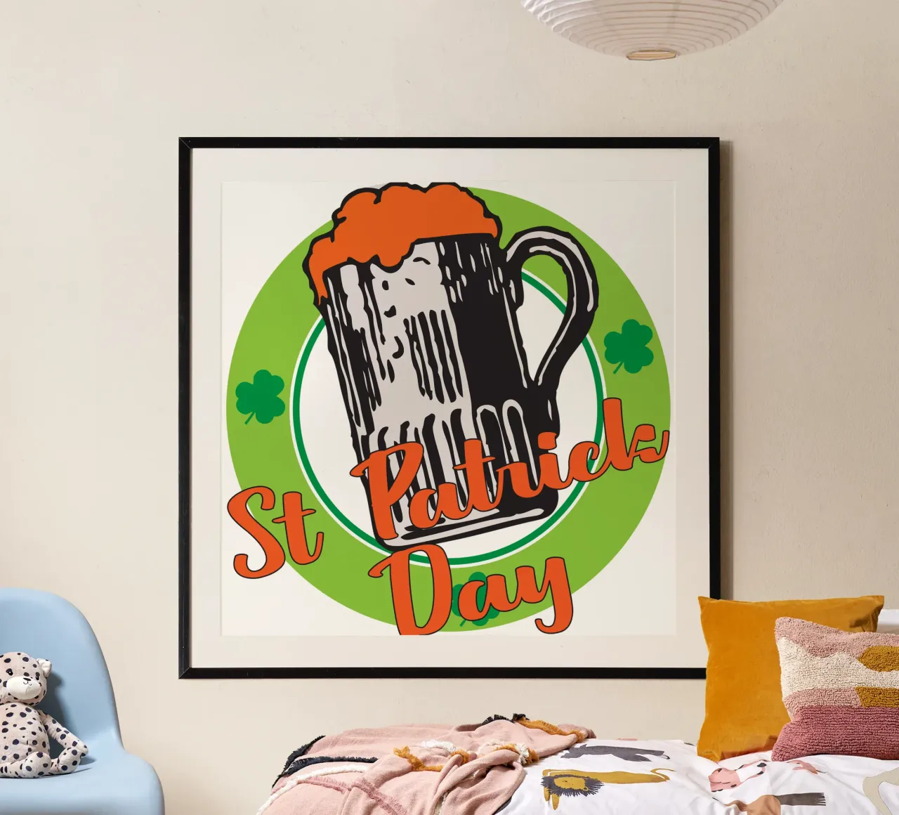 St patrick Day poster with aluminum frame by onefeelshop