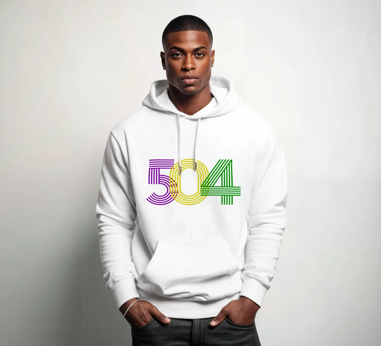 504 mardigrammi dal design iconico felpa con cappuccio da onefeelshop
