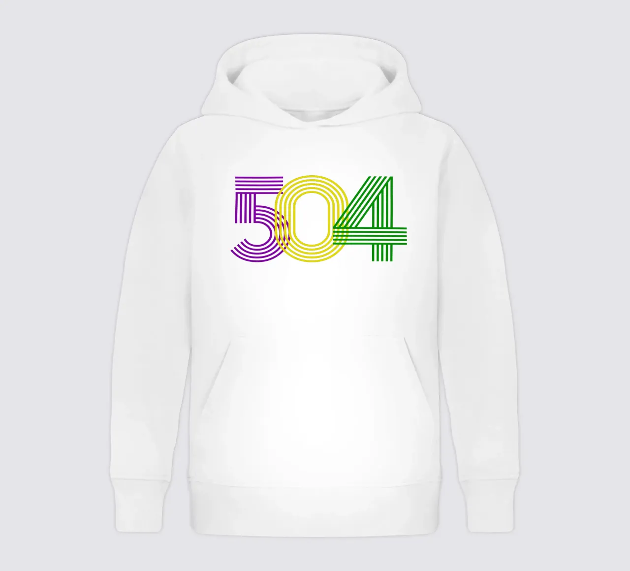 504 mardigrammi dal design iconico felpa bambino con cappuccio da onefeelshop