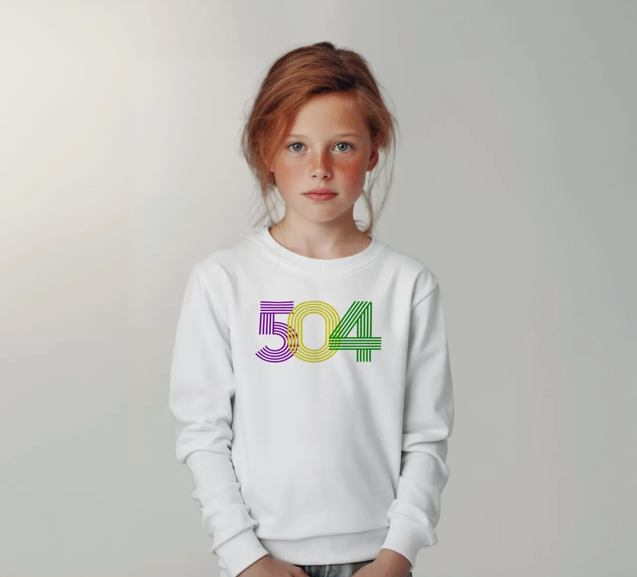 504 mardigrammi dal design iconico felpa bambino da onefeelshop