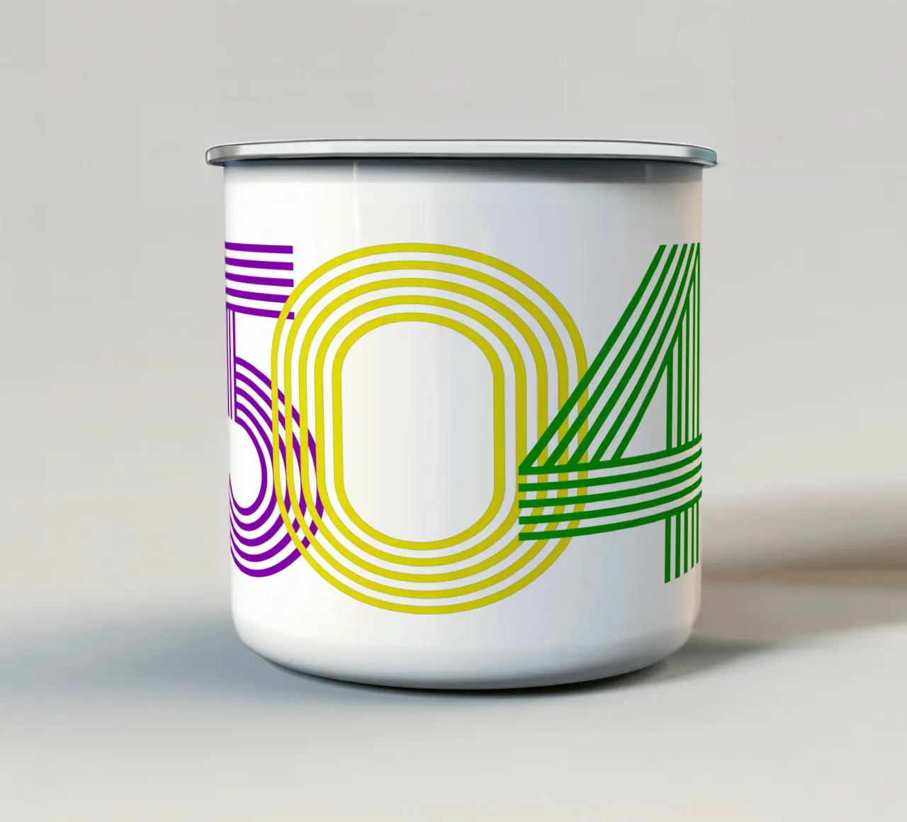 504 mardigrammi dal design iconico tazza in smalto da onefeelshop