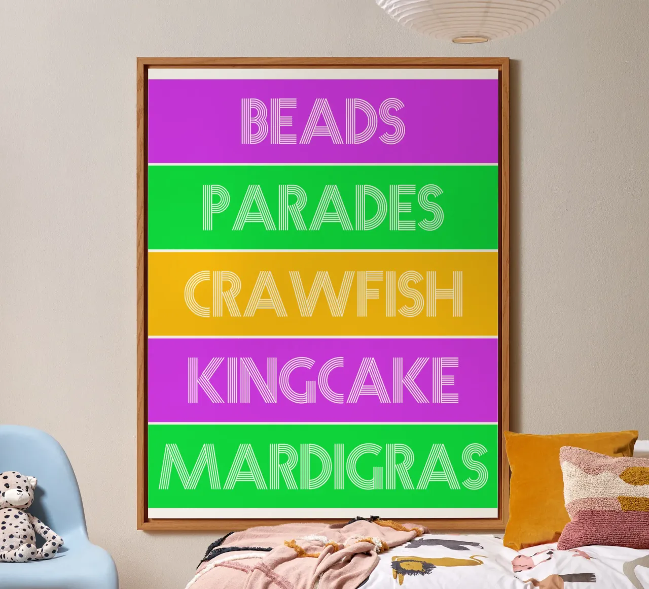 mardigras quotes design alu-dibond by onefeelshop