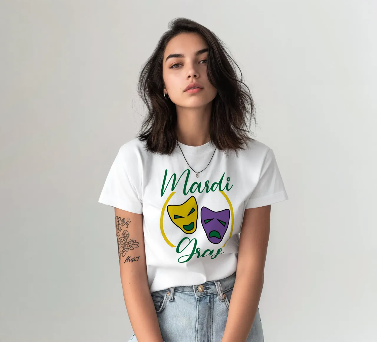 Mardigras Maske lustige Kunst Design T-Shirt von onefeelshop