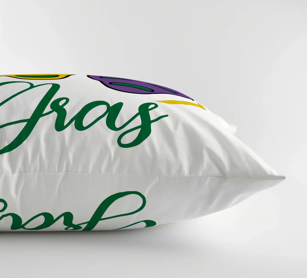 mardigras mask funny art design decorative cushion by onefeelshop